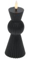 Świeca LED żebrowana 6,5x14,5cm Z efektem migotania płomienia