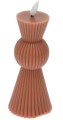 Świeca LED żebrowana 6,5x14,5cm Z efektem migotania płomienia