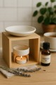 Kominek zapachowy biały 11x 8,5cm Dolomit i bambus