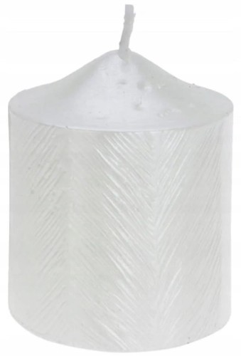 Świeca dekoracyjna metaliczna błyszcząca ze wzorem 5x6cm