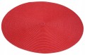 Okrągła słomkowa podkładka na stół 38cm Czerwona, dekoracyjna