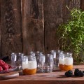 Zestaw 6 szklanych, przeźroczystych słoików 140ml Na deserki, tiramisu