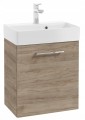 Szafka łazienkowa wisząca z umywalką 60x50cm Dąb rockford uchwyt chrom Elara