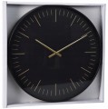 Okrągły zegar ścienny dekoracyjny 50cm Minimalistyczny, czarno-złoty