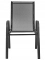 Krzesło ogrodowe czarne 55x72x91cm Stalowa konstrukcja