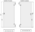Drzwi wewnętrzne bezprzylgowe pełne, 80cm Żółte, zawiasy 3D