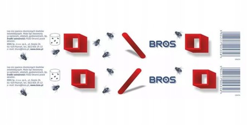 Bros lep płaski na muchy skuteczna pułapka na owady 1szt