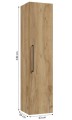 Słupek łazienkowy wiszący dąb craft złoty 140x32 cm Pinia