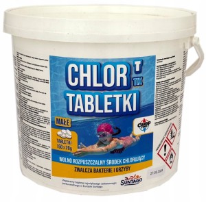 Zestaw 150 tabletek do dezynfekcji basenu, każda po 20g