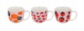 Kubek porcelanowy z uchem 400ml dekoracyjny owocowy wzór