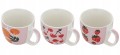 Kubek porcelanowy z uchem 400ml dekoracyjny owocowy wzór