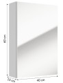 Szafka łazienkowa wisząca z lustrem biała 65 cm Salsa
