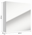 Szafka łazienkowa wisząca z lustrem salsa 60 x 60 cm