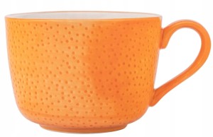 Filiżanka ceramiczna 470ml Pomarańczowa we wzór pomarańczy