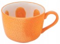 Filiżanka ceramiczna 470ml Pomarańczowa we wzór pomarańczy