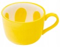 Filiżanka ceramiczna 470ml Żółta w cytrynowy wzór