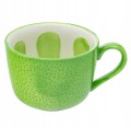 Filiżanka ceramiczna 470ml Zielona w limonkowy wzór