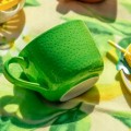 Filiżanka ceramiczna 470ml Zielona w limonkowy wzór
