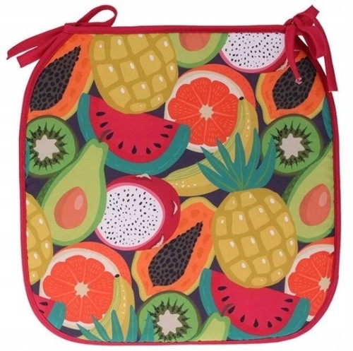 Poduszka ogrodowa na krzesło 38x38cm Wodoodporna w owocowy wzór