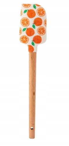 Łopatka silikonowa 23cm szpatułka do ciast z motywem pomarańczowym