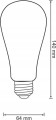 Żarówka LED filament ozdobna ST64 7,5W E27 ciepła