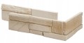 Płytka dekoracyjna gipsowa ścienna 20-34x9,3cm 0,51m2 Beżowa imitacja kamienia