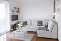 Płytka gipsowa z fugą ścienna 22,2x7,4cm 0,49 m² Biała cegła dekoracyjna do wnętrz