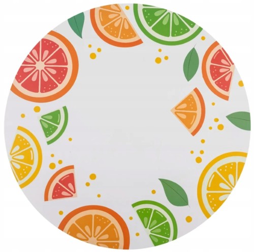 Mata stołowa okrągła 38cm Podkładka pod talerz w owocowy wzór