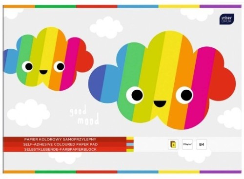 Papier kolorowy samoprzylepny B4 zeszyt 8 kolorów 170g/m2