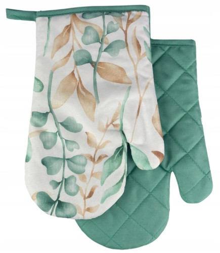 Rękawice kuchenne z magnesem 2 szt 18x27cm poliesterowe z uchwytem