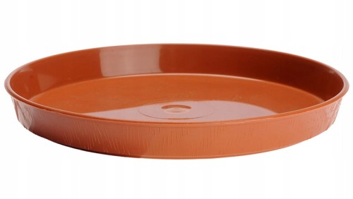Podstawka drewnopodobna pod doniczkę 25cm Lekka, mrozoodporna, terrakota