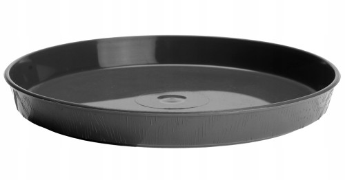 Podstawka drewnopodobna pod doniczkę 19cm Lekka, mrozoodporna, grafitowa