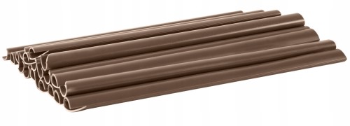 Zestaw 10 sztuk brązowych klipsów do mocowania taśmy ogrodzeniowej 19cm 
