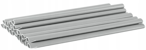 Zestaw 10 sztuk klipsów do mocowania taśmy ogrodzeniowej 19cm Szare