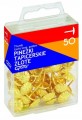 Pinezki tapicerskie złote 50 sztuk długość 15mm metalowe