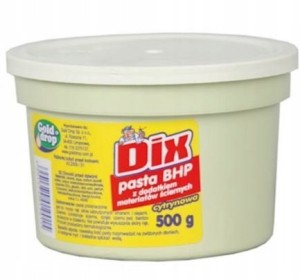 Dix Pasta do rąk cytrynowa 500g BHP ścierająca z warstwą ochronną nawilżającą