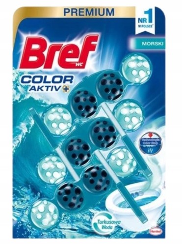 Zawieszka do WC Bref 3x50g zapach morski ochrona przed kamieniem