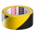 Scley Taśma ostrzegawcza klejąca żółto-czarna 48 mm x 33 m