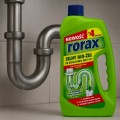 Żel do udrażniania rur Rorax 1L skuteczne udrażnianie i rozpuszczanie