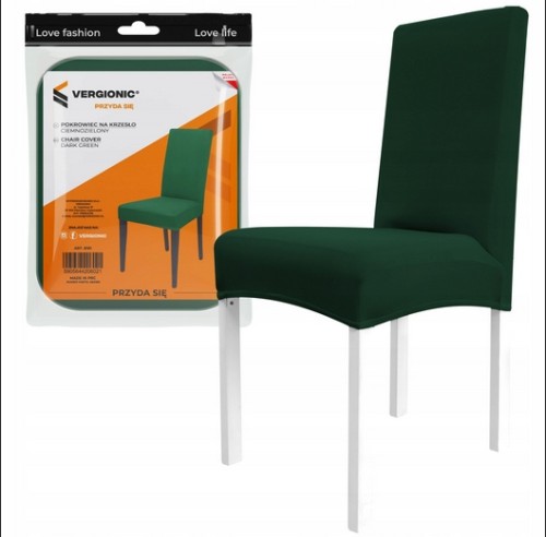 Pokrowiec na krzesło elastyczny rozciągliwy ciemno zielony