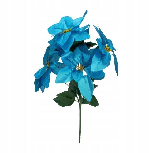 Sztuczna Gwiazda betlejemska kwiat 45cm niebieski świąteczny
