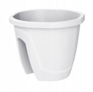 Doniczka balkonowa skrzynka biała 30x30 cm dekoracyjna zewnętrzna