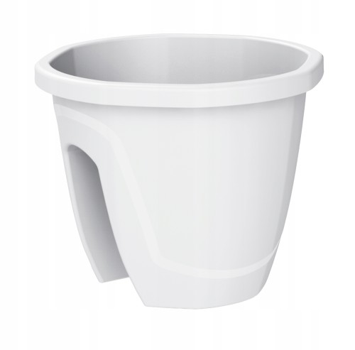 Doniczka balkonowa skrzynka biała 30x30 cm dekoracyjna zewnętrzna