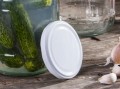 Zestaw 6 zakrętek metalowych białych 89 mm do słoja 1700 ml