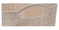 Koszyk plastikowy 35x29x13 cm beżowy, pleciony i praktyczny z uchwytami