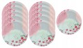 Zestaw 10 zakrętek do słoików 6-zaczepowe 8,2 cm metalowe w pastelowy wzór