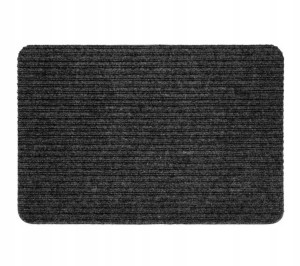 Wycieraczka czarna tekstylna 60x40 cm uniwersalna wewnętrzna
