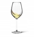 Kieliszki do wina białego 380 ml zestaw 4 sztuki, szkło ryflowane