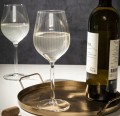 Kieliszki do wina białego 380 ml zestaw 4 sztuki, szkło ryflowane