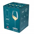 Kieliszki do wina białego 380 ml zestaw 4 sztuki, szkło ryflowane